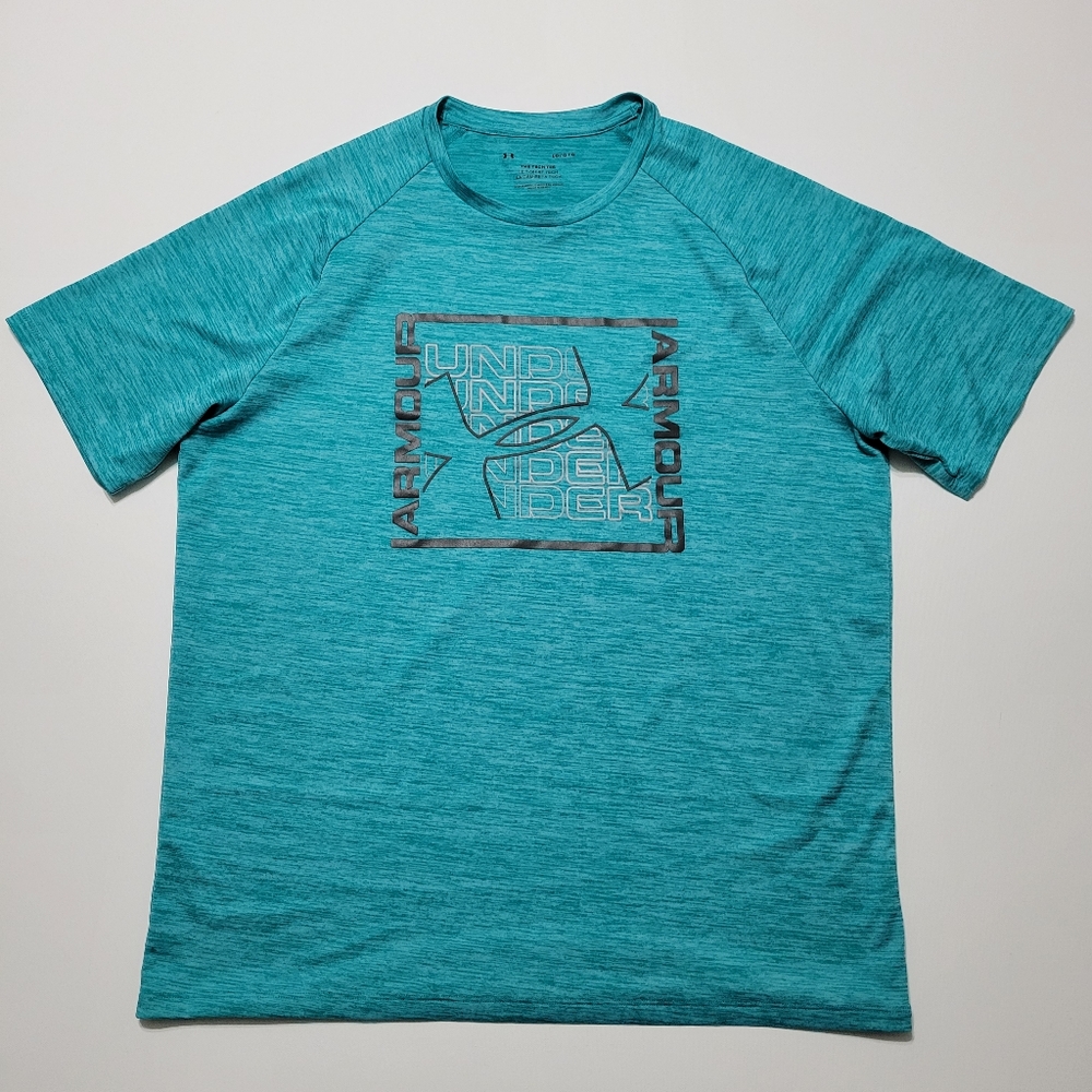 Under Armour UA Men's Tech Tee Shirt T-Shirt, Turquoise Green, Size Large